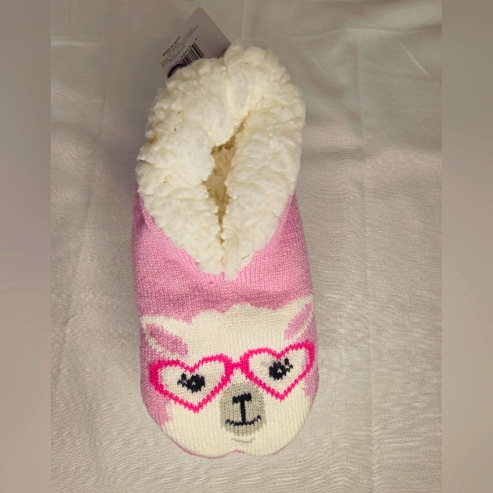 LADIES SLIPPER SOCKS‎ LAMB WITH GLASSES WOMENS SIZE 5.5 -7.5
